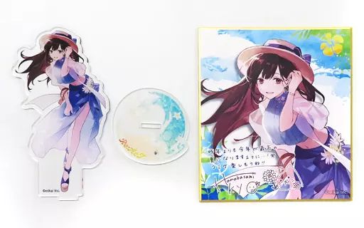 【中古】アクリルスタンド・アクリルパネル 花鋏キョウ アクリルフィギュア＆ミニ色紙セット 「バーチャルYouTuber Re：AcT」 C100グッズ