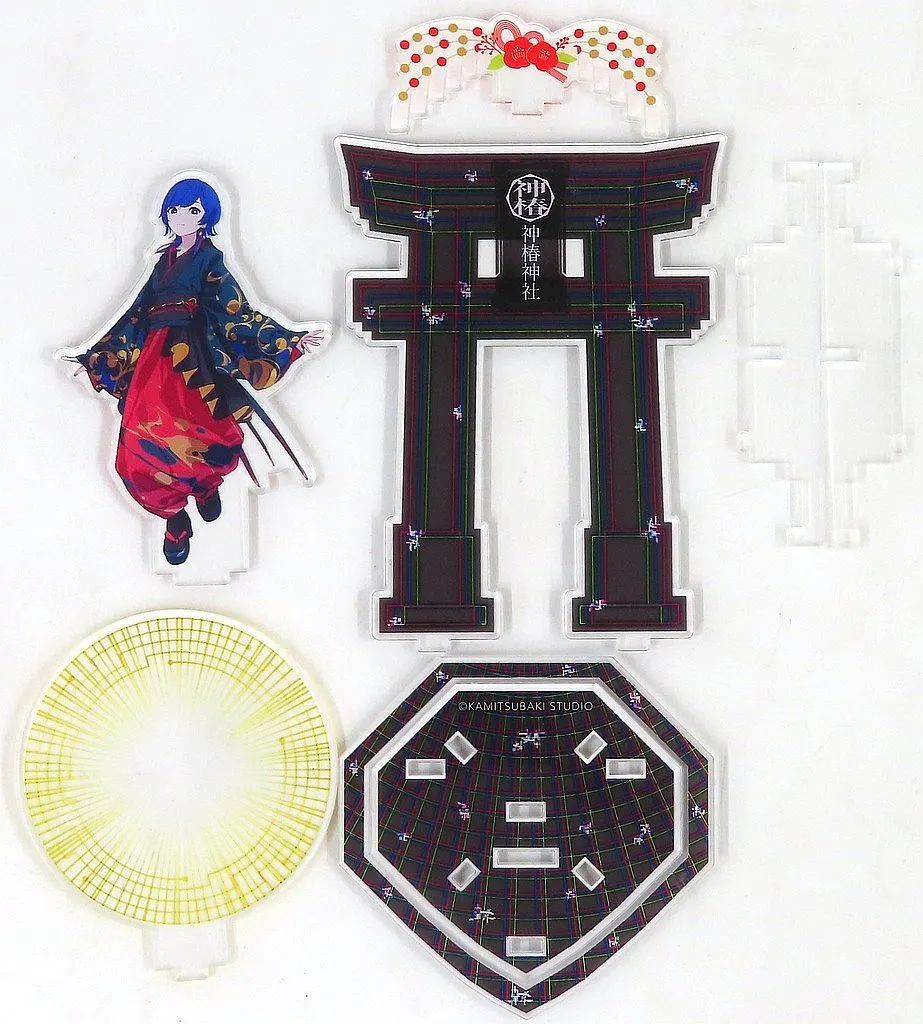 【中古】アクリルスタンド・アクリルパネル 理芽 V.W.P 振袖立体アクリルスタンド 「バーチャルYouTuber 神椿スタジオ」 C103グッズ