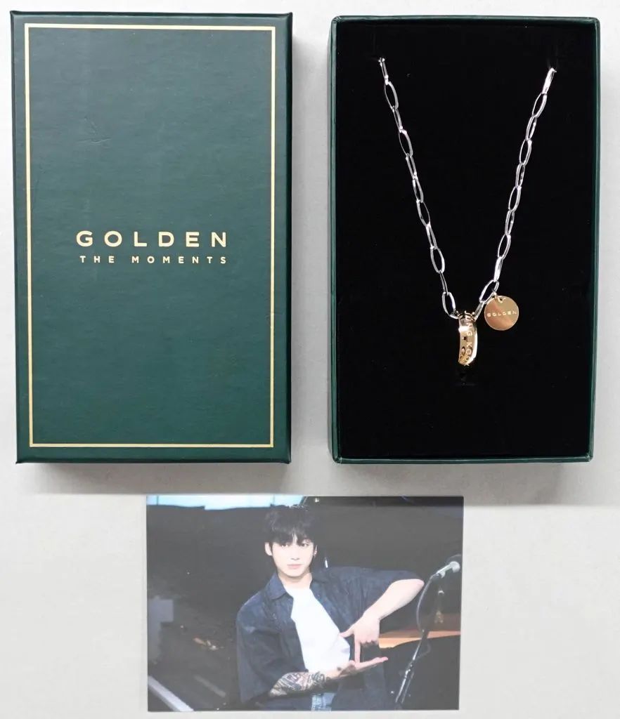 【中古】銀製品・指輪・アクセサリー ジョングク(BTS/防弾少年団) ネックレス 「Jung Kook Exhibition ‘GOLDEN ： The Moments’」