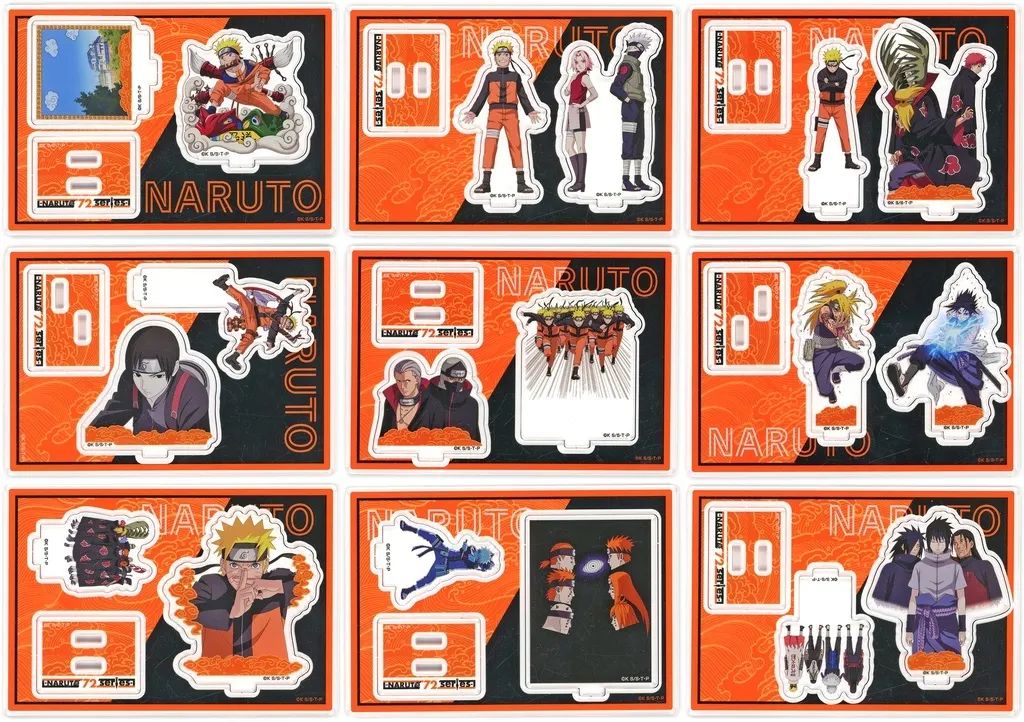 【中古】アクリルスタンド・アクリルパネル 全9種セット 「NARUTO-ナルト- 疾風伝 アクリルスタンドコレクション -NARUTO 72 series-」