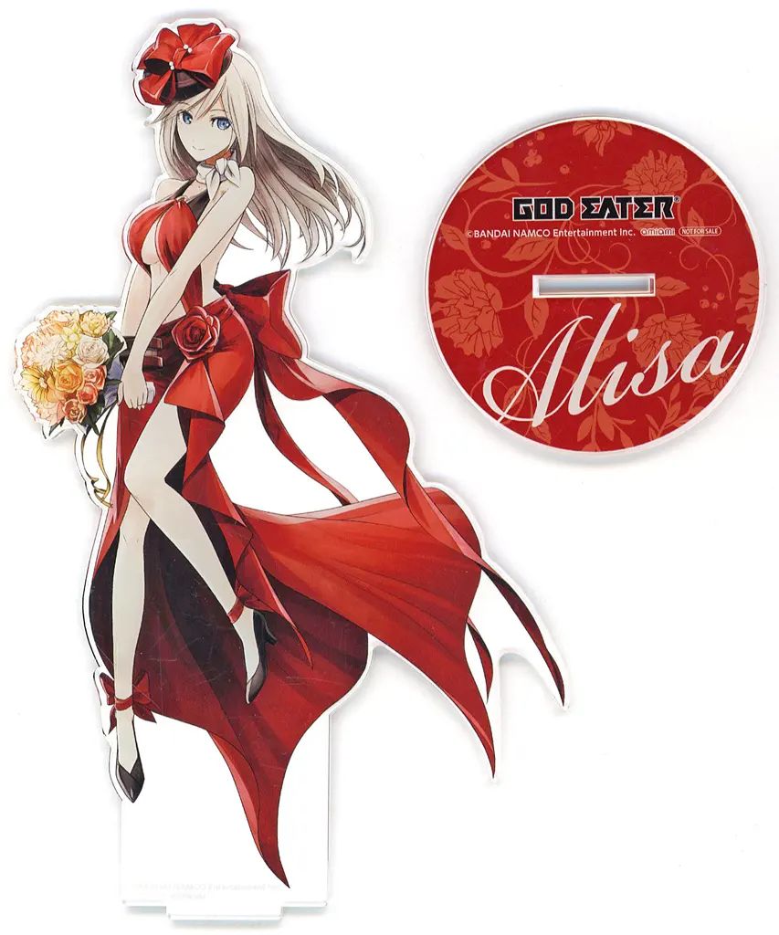【中古】アクリルスタンド・アクリルパネル アリサ・イリーニチナ・アミエーラ 深紅のアニバーサリードレスVer. アクリルフィギュアスタンド 「GOD EATER 1/7 塗装済み完成品」 あみあみ限定特典