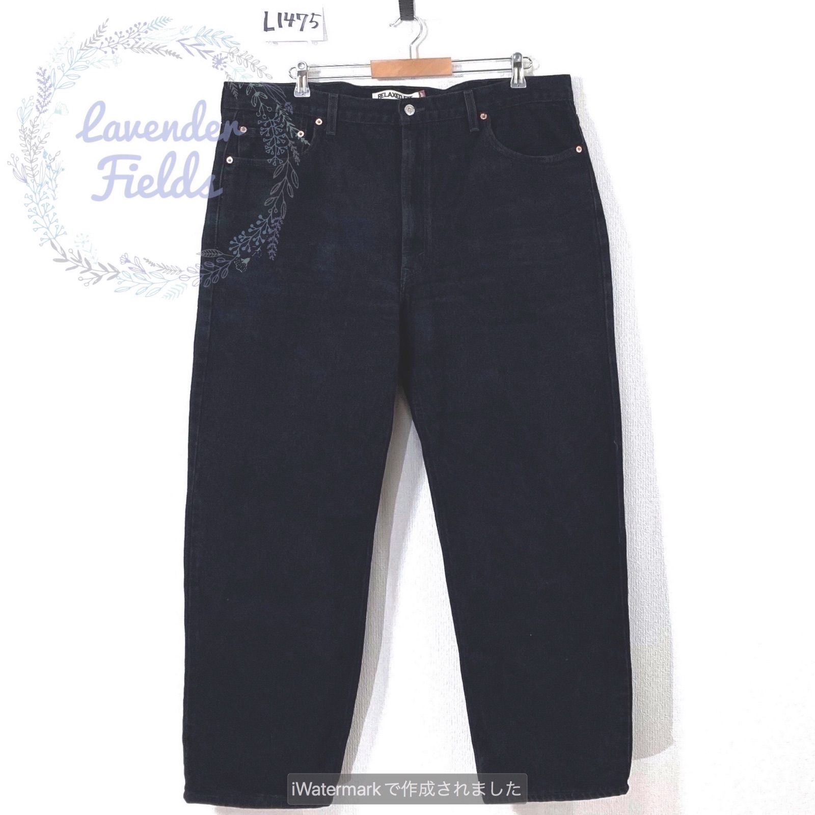リーバイス550ブラックデニムパンツL1475〇LEVI'S w42大きいサイズ