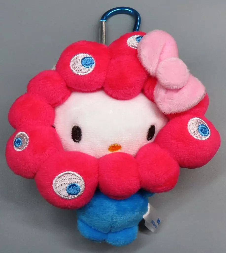 【中古】ぬいぐるみマスコット・ぬいぐるみバッジ ハローキティ(リボンピンク/会場限定カラー) ミャクミャクなりきりぬいぐるみBC 「ミャクミャク×サンリオキャラクターズ EXPO2025」
