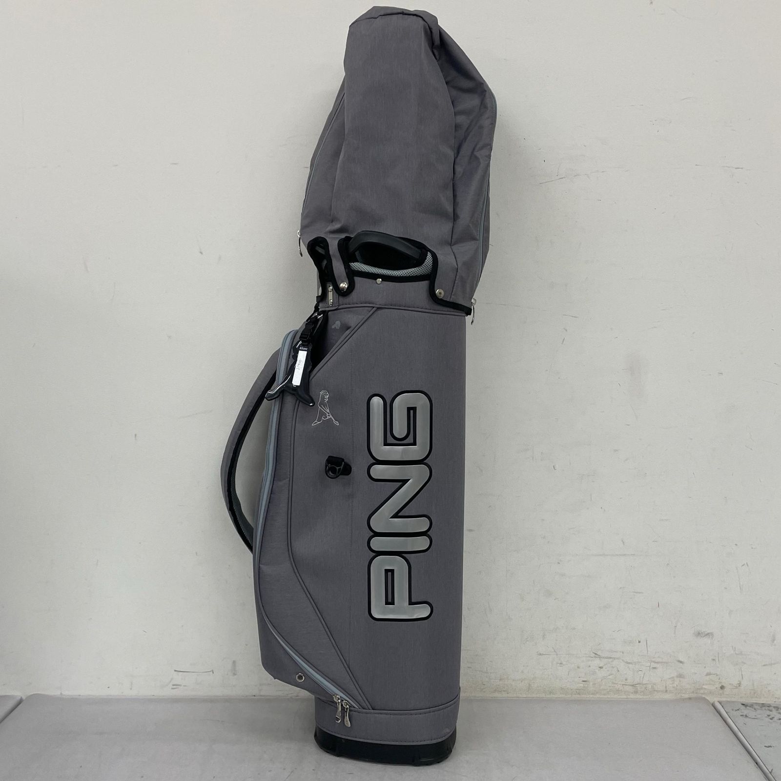 PING ピング ゴルフケース ワンポケットゴルフクラブ グレー 中古