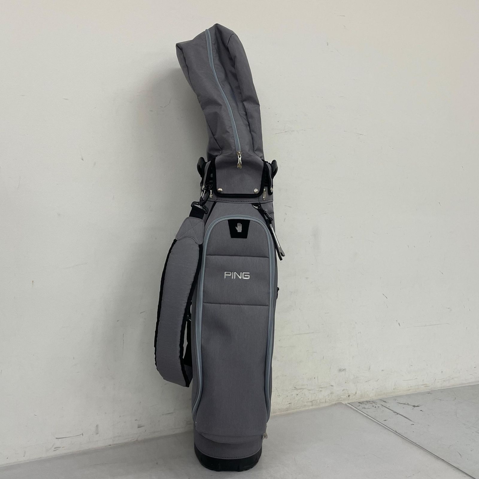 PING ピング ゴルフケース ワンポケットゴルフクラブ グレー 中古