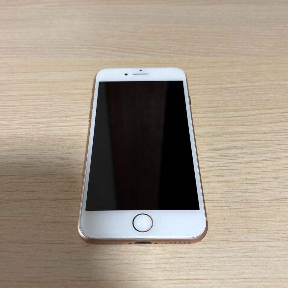 美品　iphone8 アフォン8　Apple iPhone　ケース付　ホワイトピンクゴールド　64GB　SIMフリー　MQ7A2J/A　バッテリー最大容量100％