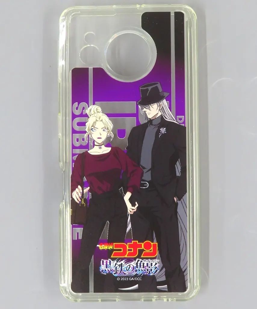 【中古】携帯ジャケット・カバー ジン＆ベルモット スリムプロテクションケース/スマホケース(AQUOS sense7対応) 「劇場版 名探偵コナン 黒鉄の魚影」 セブンネット限定