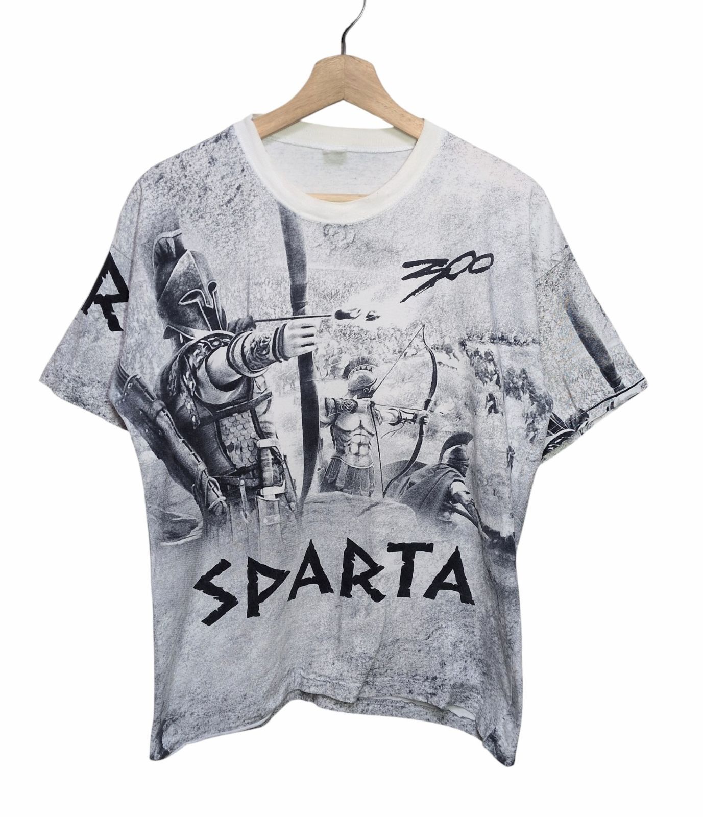 00s ギリシャ製 300 スパルタ 総柄 ムービーTシャツ