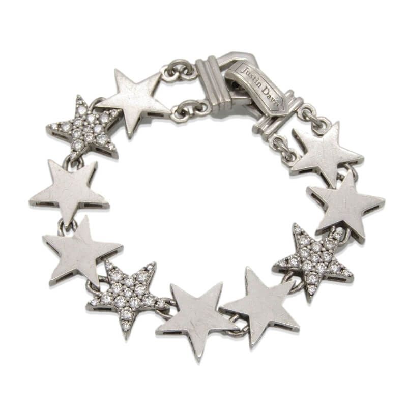 Justin Davis ジャスティンデイビス ブレスレット SBJ307 STAR STRUCK BRACELET スター ストラック ジルコニア SV925 28012536