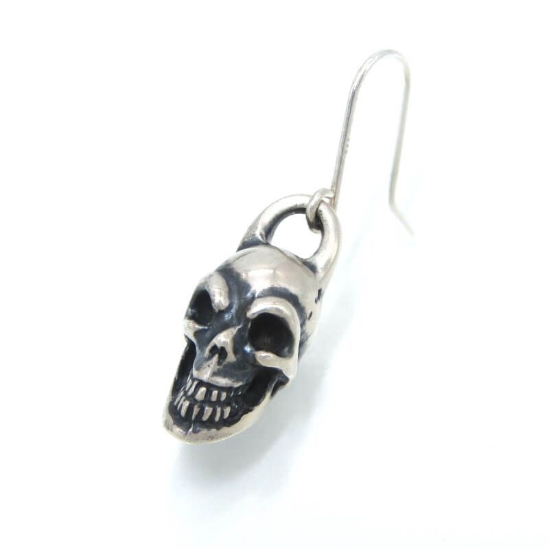 美品 GABORATORY ガボラトリー ピアス Quarter Skull Hoop Pierce クォーター スカル フープ SV925 片耳 28012560
