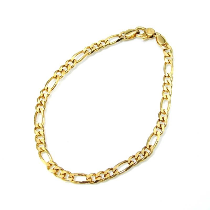 美品 TOMWOOD トムウッド ブレスレット Figaro Bracelet Thick Gold フィガロ チェーン 9Kメッキ SV925 28012567