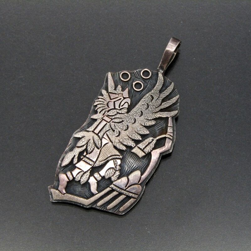 Ronald Wadsworth ホピ族 ペンダント オーバーレイ カチナ ロナルドワッズワース トップ メンズ レディース 28012523