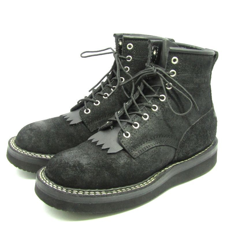 美品 WHITE'S BOOTS ホワイツ US9E 27cm ノースウエスト ニッケルアイレット カスタム NORTH WEST ブラック オイルドラフアウト 35005535