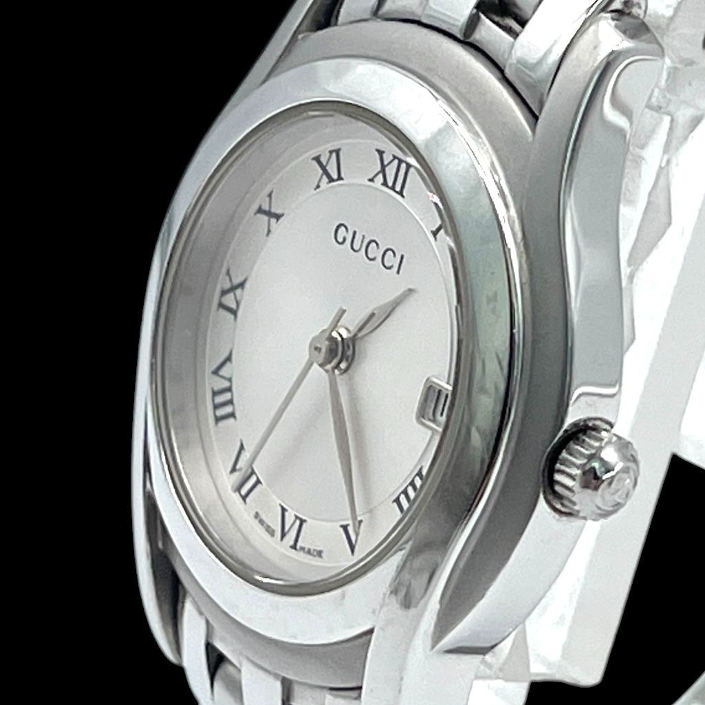 新品電池 稼働品 GUCCI グッチ レディース腕時計 5500L ラウンド