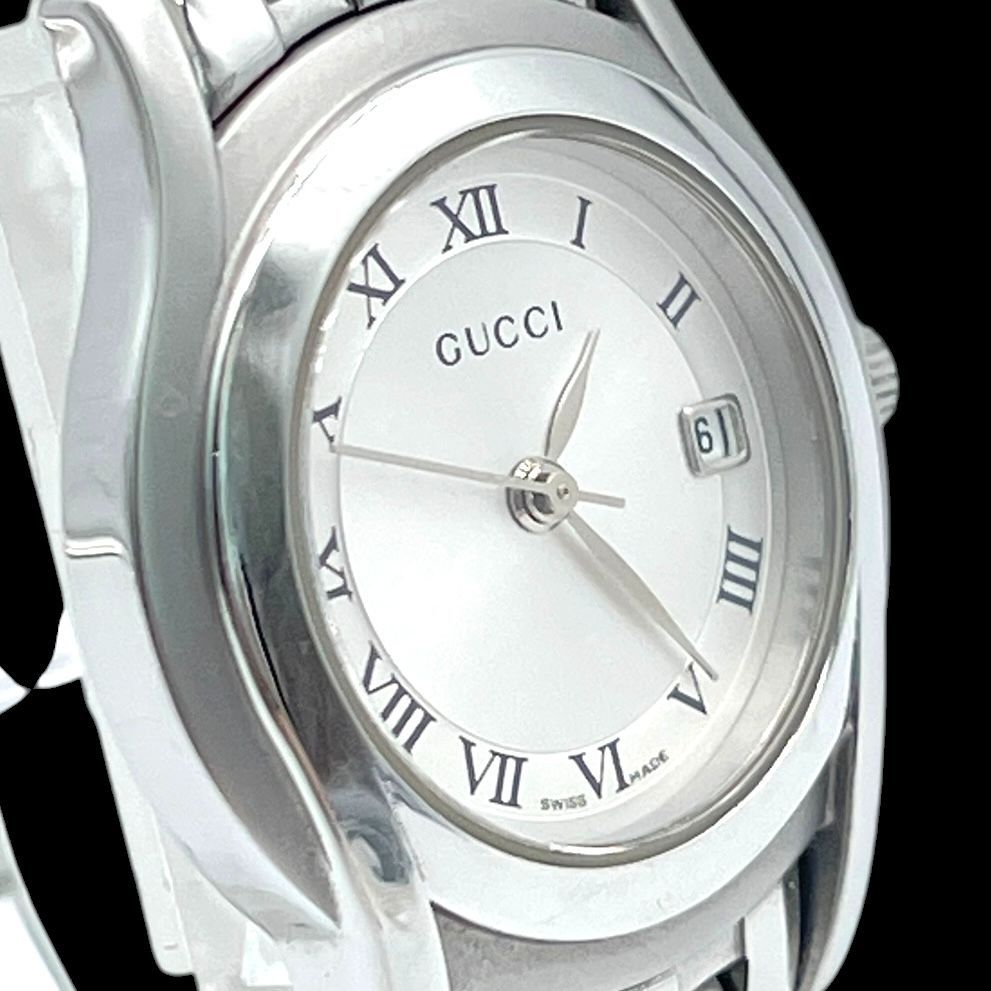 新品電池 稼働品 GUCCI グッチ レディース腕時計 5500L ラウンド