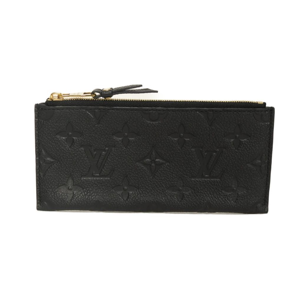 LOUIS VUITTON ルイ・ヴィトン ポルトフォイユ キュリーズ 小銭入れのみ LVロゴ フラワー ブラック 単体 単品 ポーチ モノグラム アンプラント ノワール コインケース M60287