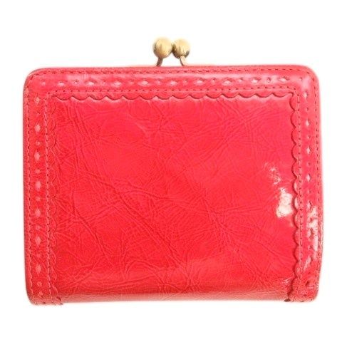 アナスイ ANNA SUI 三つ折り財布 ウォレット レザー がま口 ピンク 260515E