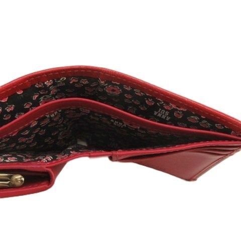 アナスイ ANNA SUI 三つ折り財布 ウォレット レザー がま口 ピンク 260515E