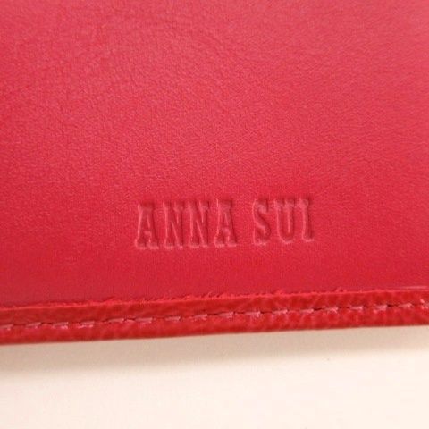 アナスイ ANNA SUI 三つ折り財布 ウォレット レザー がま口 ピンク 260515E