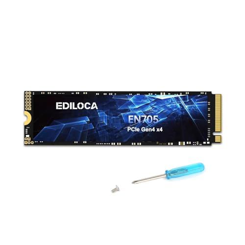 Ediloca EN705 SSD 1TB PCIe Gen4 NVMe M.2 2280 PS5動作確認済み 最大読込: 5000MB/s 最大書き：4500MB/s 3D NAND TLC 内蔵SSD ダイナミック SLC キャッシュ ノ df701d1d