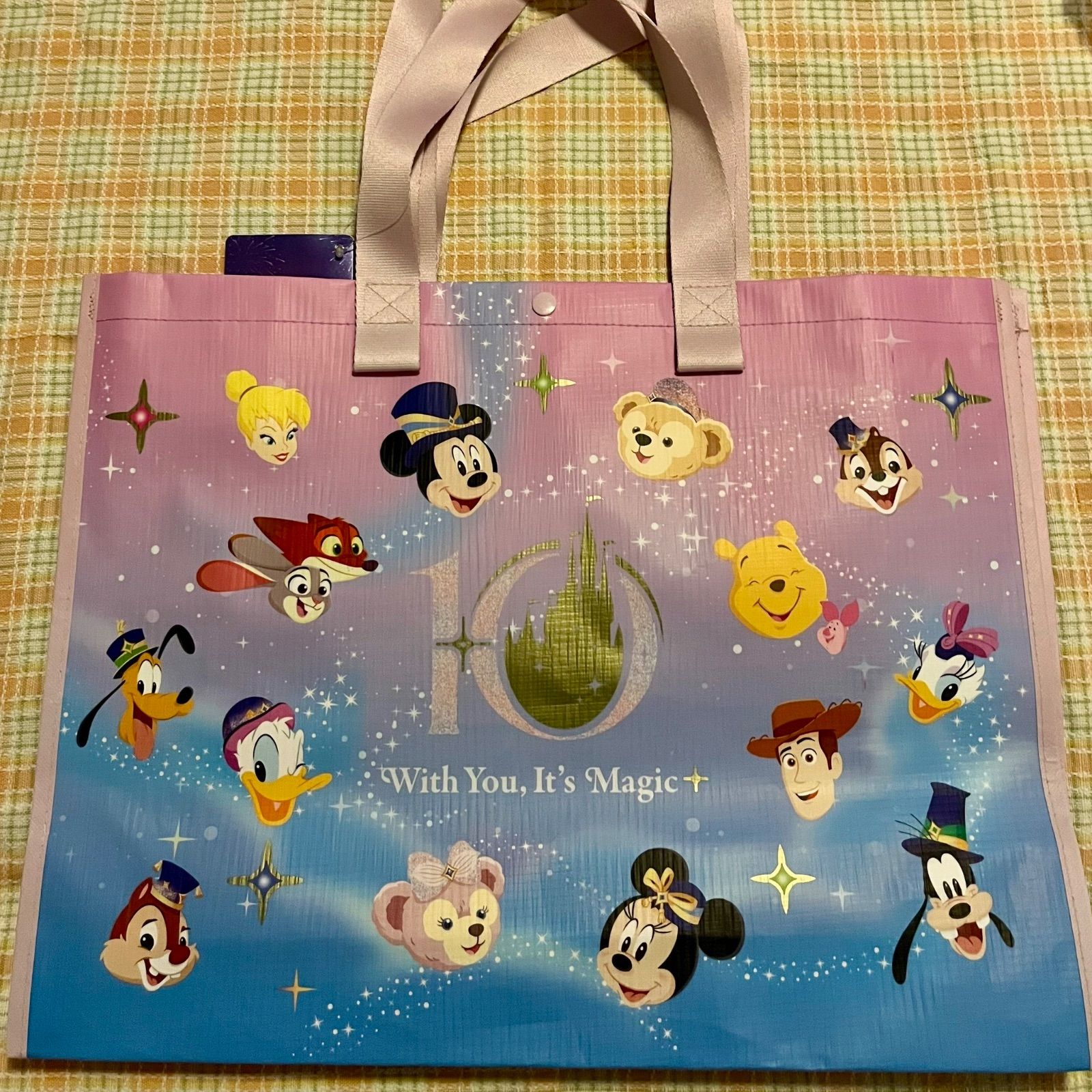 ☆上海ディズニー☆ショッピングバッグ☆M☆10周年☆SHDL☆ - メルカリ