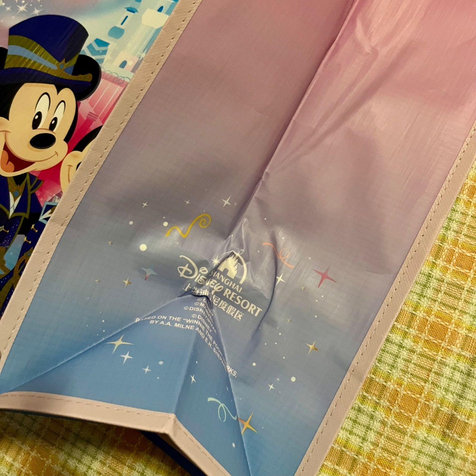 ☆上海ディズニー☆ショッピングバッグ☆M☆10周年☆SHDL☆ - メルカリ