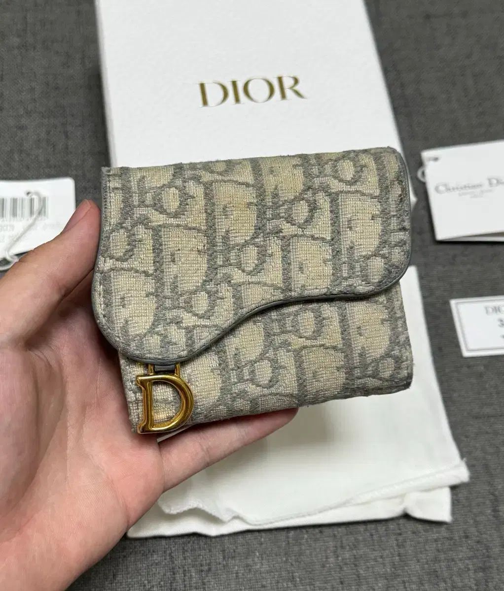 ディオール サドル ローター オブリーク ジャカード 財布 グレー