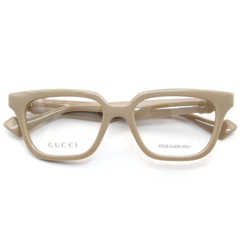 未使用 GUCCI グッチ メガネフレーム GG1536O イタリア製 スクエア USフィット 003 ピンクベージュ 61005515 16,560円