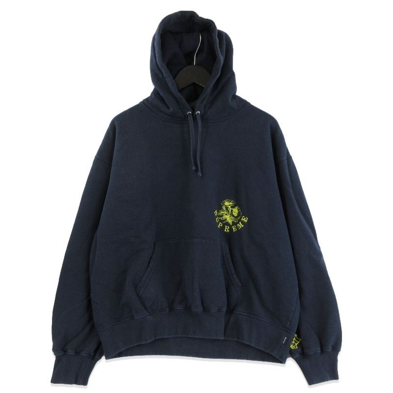 Supreme シュプリーム Wild Embroidered Hooded Sweatshirt プルオーバーパーカー ワイルド エンブロイダード ネイビー M 71015675
