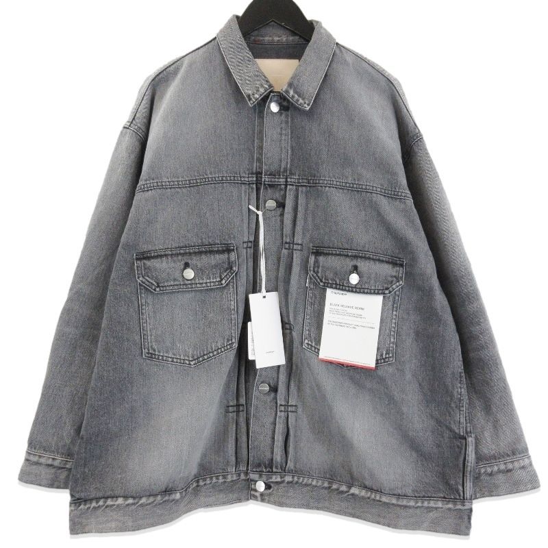 未使用 Graphpaper グラフペーパー Selvage Denim Jacket GU261-20054LB セルビッジデニムジャケット BLACK LIGHT FADE 2 71015700