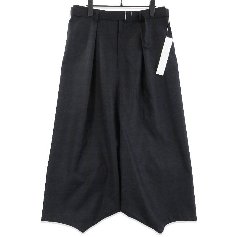 未使用 LENSE レンズ ウールパンツ SKIRT TROUSERS スカートトラウザーズパンツ レディース ネイビー 1 71015696
