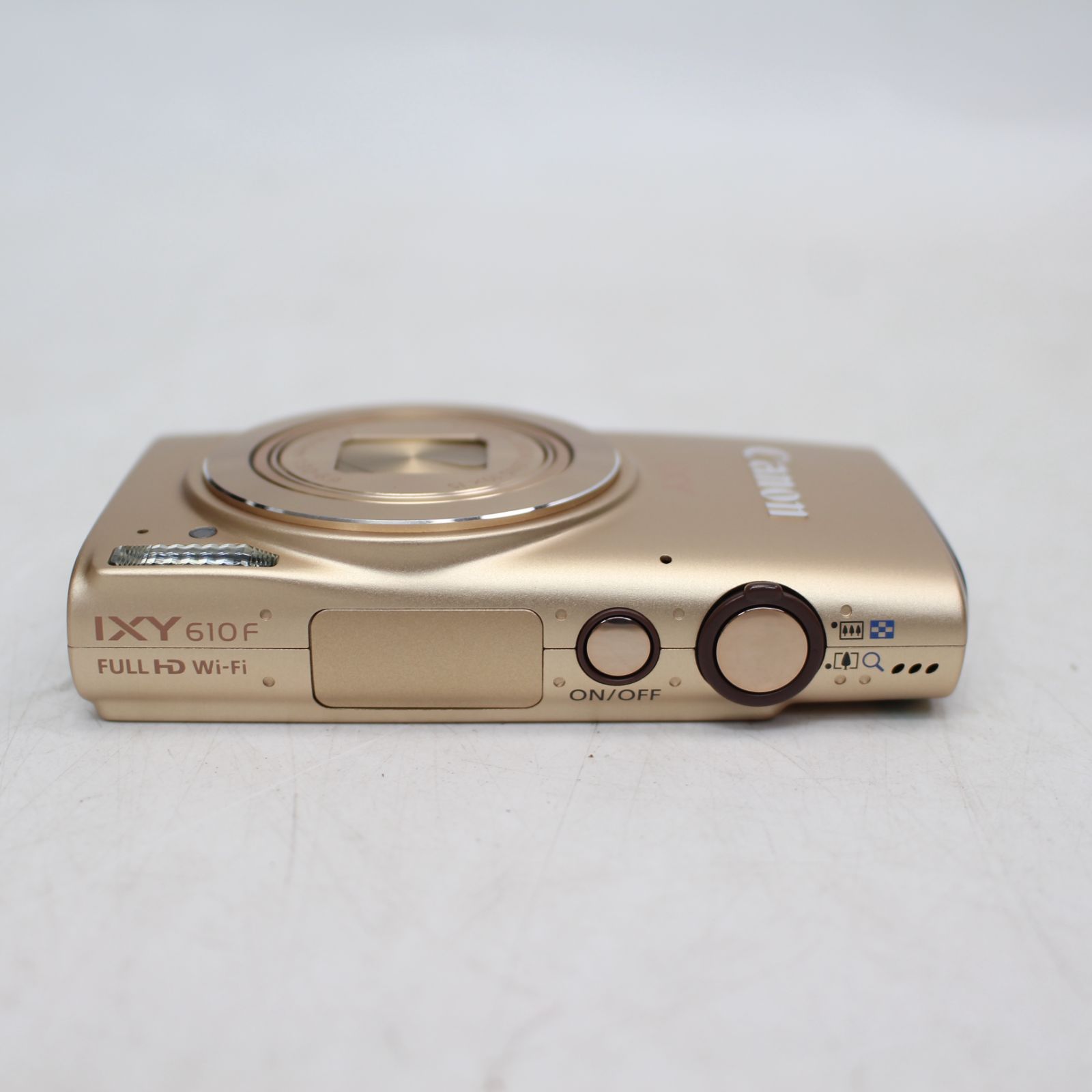 599)Canon デジタルカメラ IXY 610F ゴールド 1210万画素 光学10倍