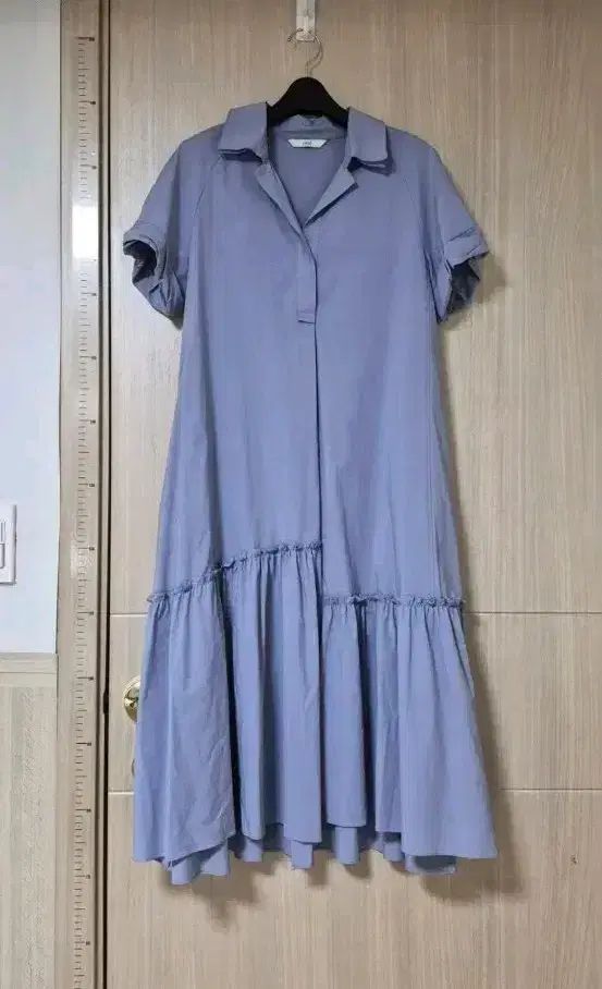 ジューク ロング ワンピース 55 66 ライトブルー カラー シャカシャカ素材