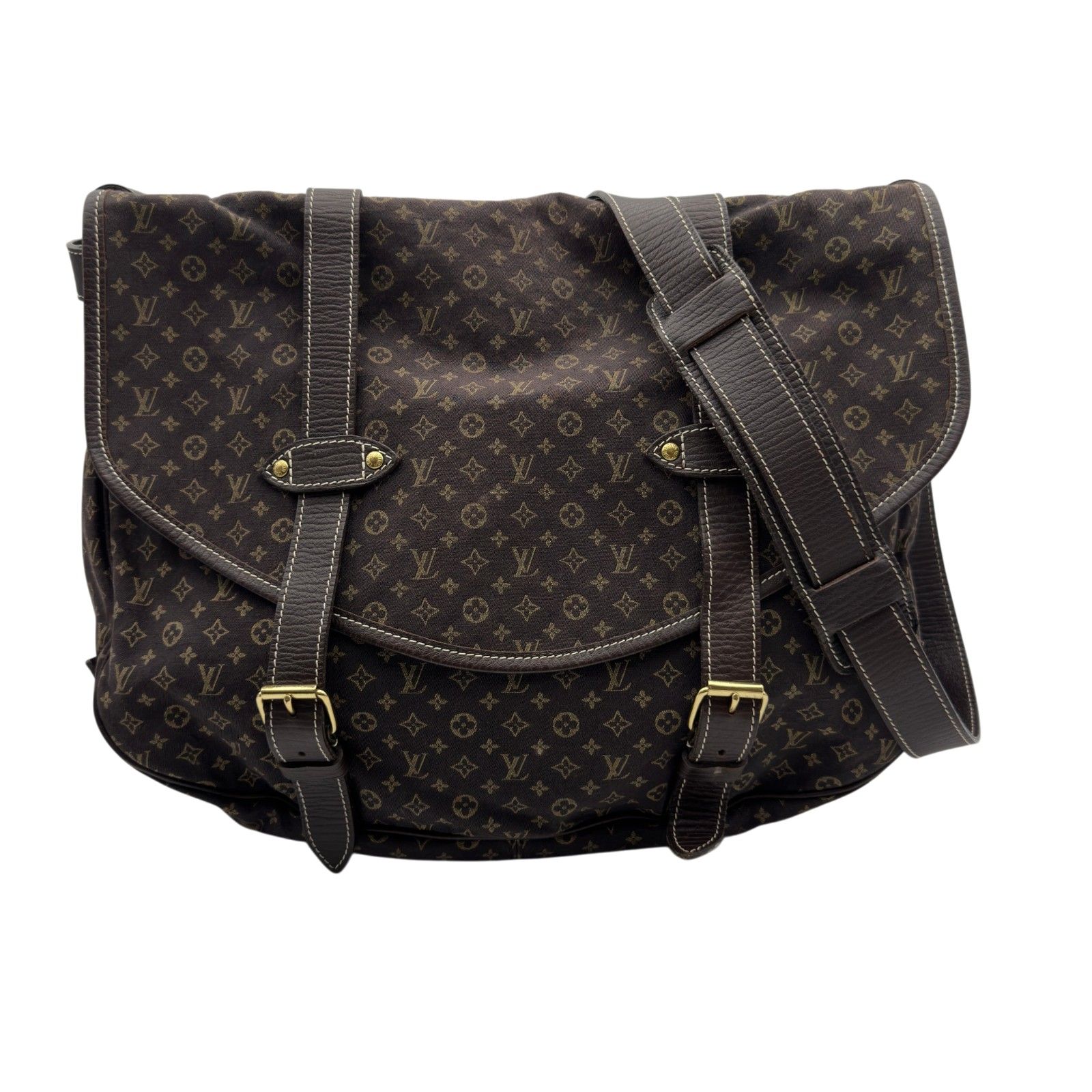 ルイ・ヴィトン LOUIS VUITTON ソミュールXL M95220 エベヌ モノグラム・ミニ・ランキャンバス メンズ ショルダーバッグ