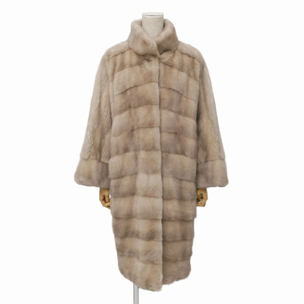 ■美品■EPOCA × SAGAFURS ROYAL エポカ × サガファーズ ロイヤル コート サイズ40 ミンク ファー ウール切替 毛皮 ブランド古着【中古】20260516/RA9318
