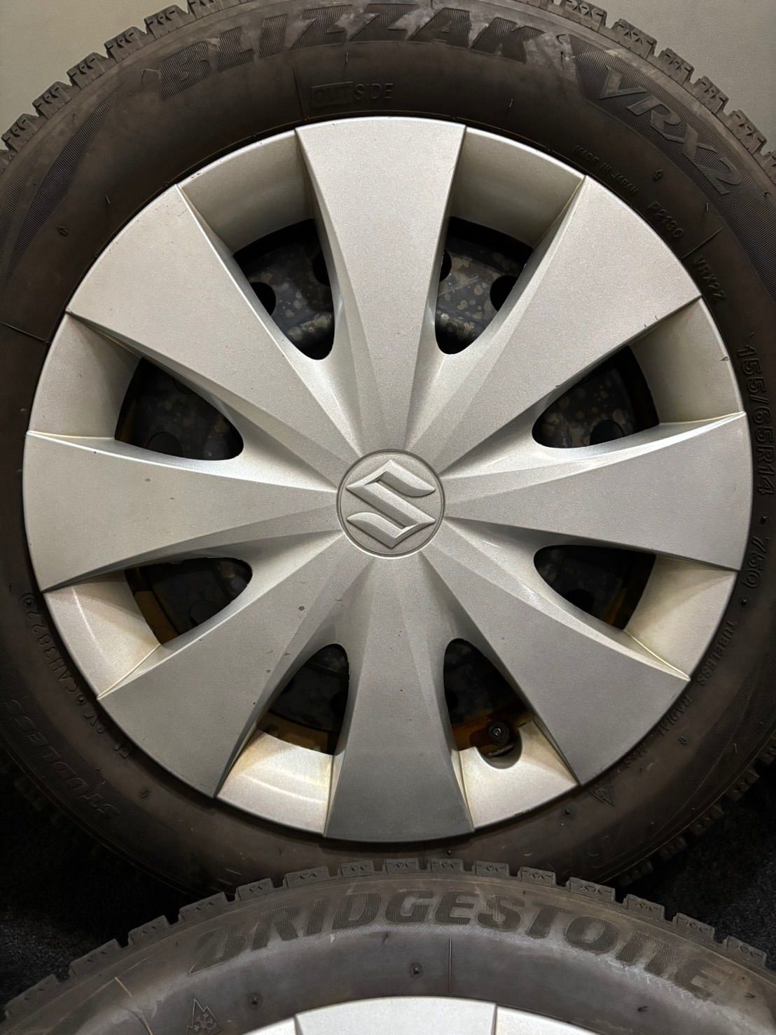 ☆155/65R14 BRIDGESTONE/VRX2 22年製 スズキ 純正 スチール 14インチ