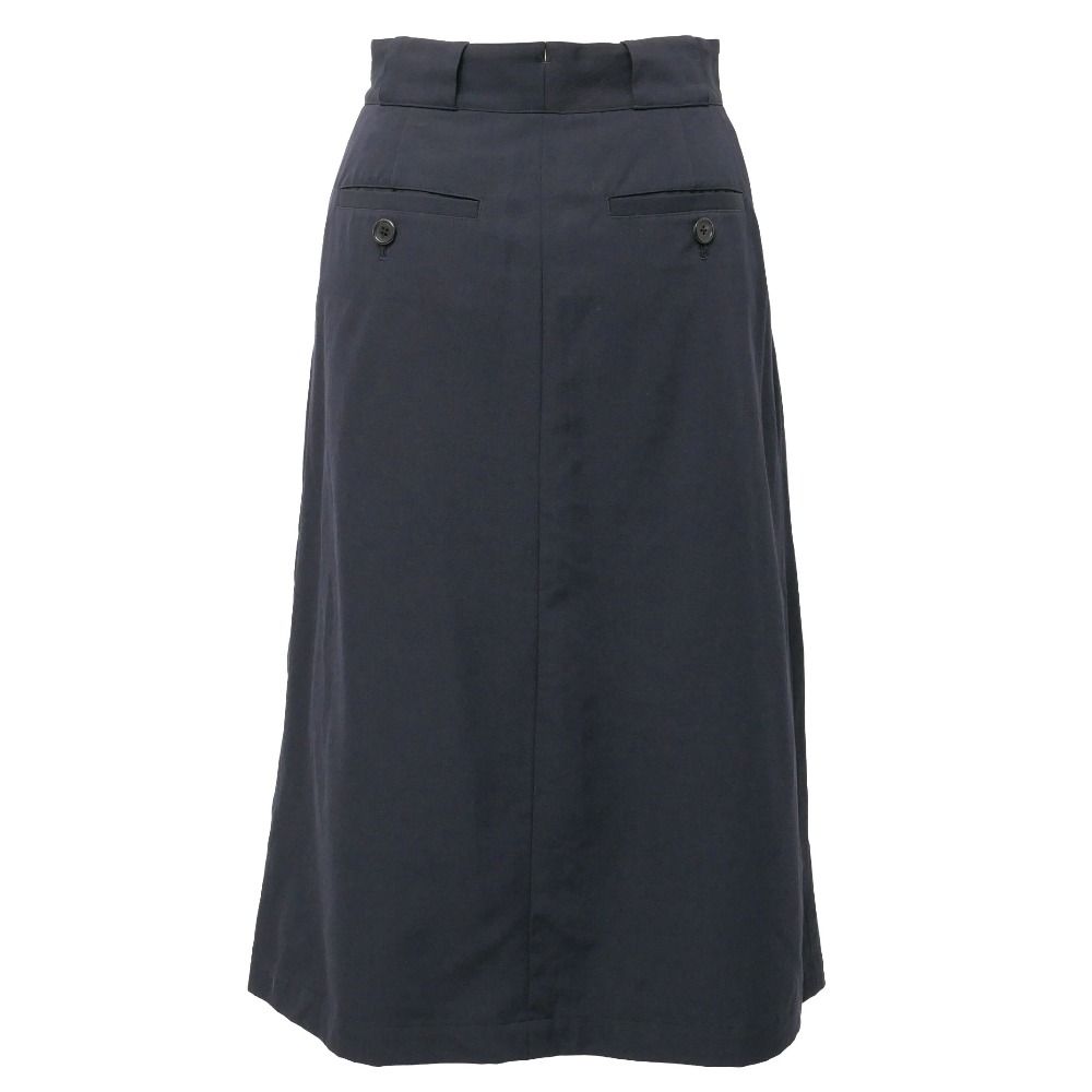 マーガレットハウエル スカート　ダークネイビー　サイズ2 2022AW□MARGARET HOWELL マーガレットハウエル FINE WOOL TWILL