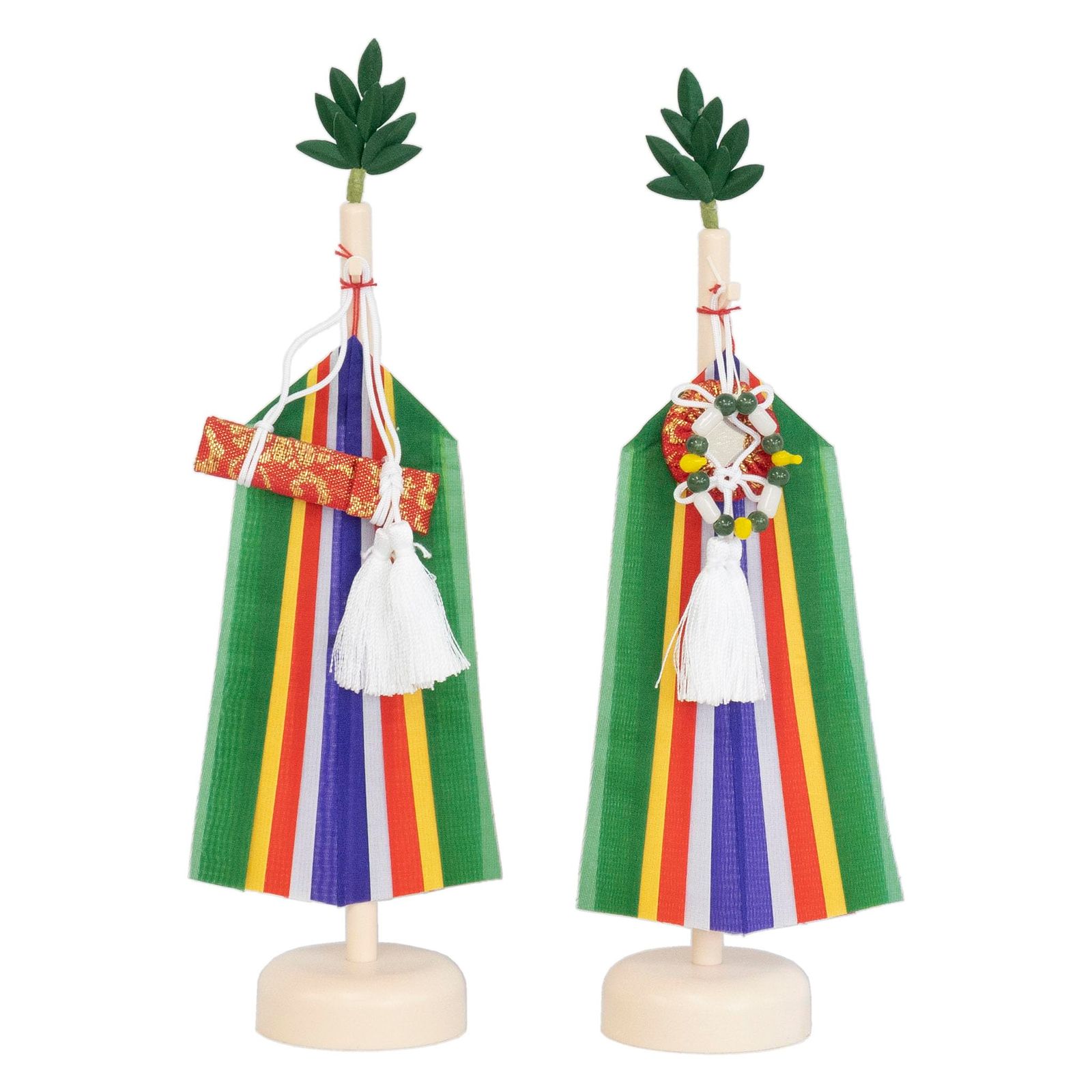 【新品】真榊丸台 一対 まさかき 正絹 五色絹 神具 (小豆(布寸13.6cm総高24cm)) ec4d012d