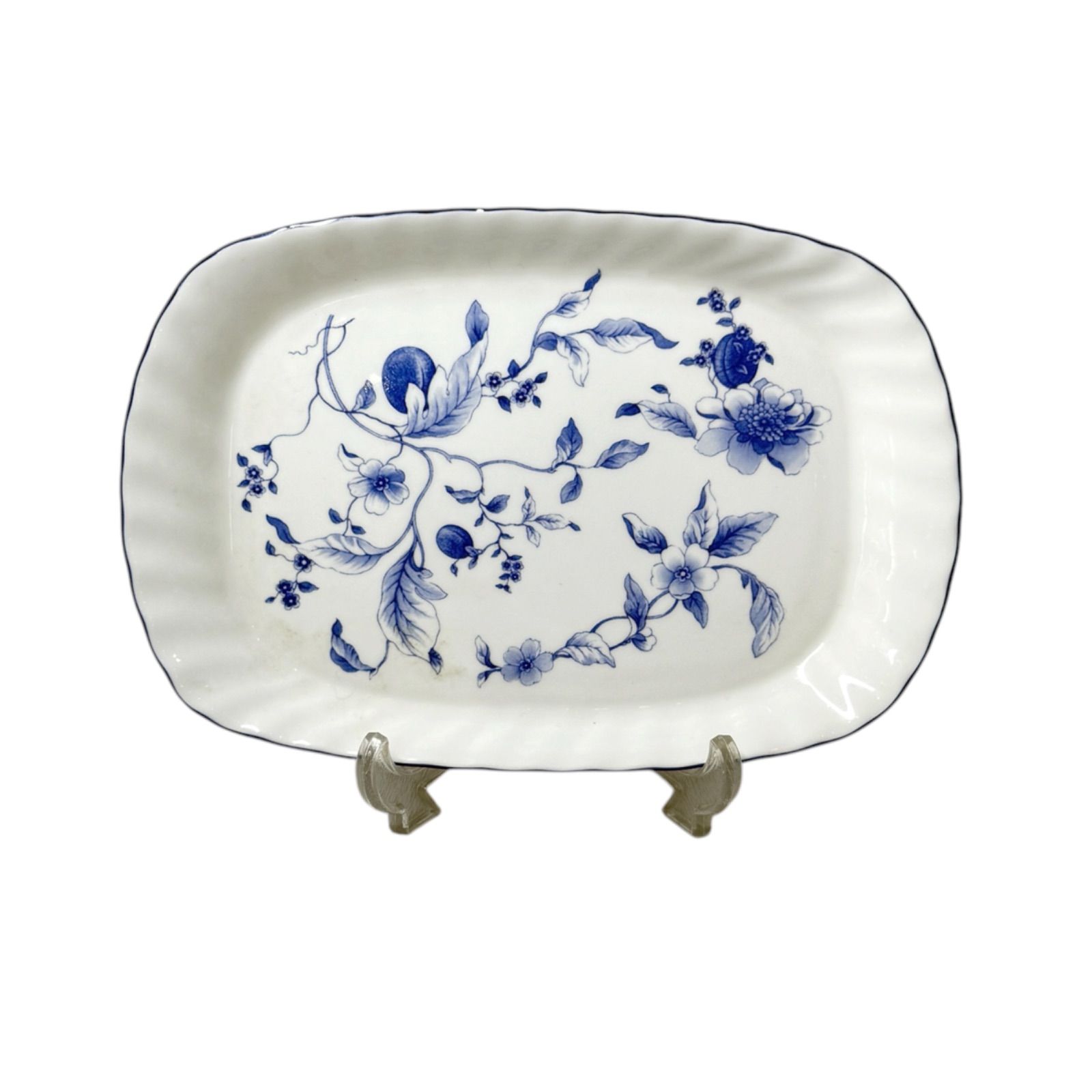 WEDGWOOD ウェッジウッド ブループラム スパイラルトレイ スクエア