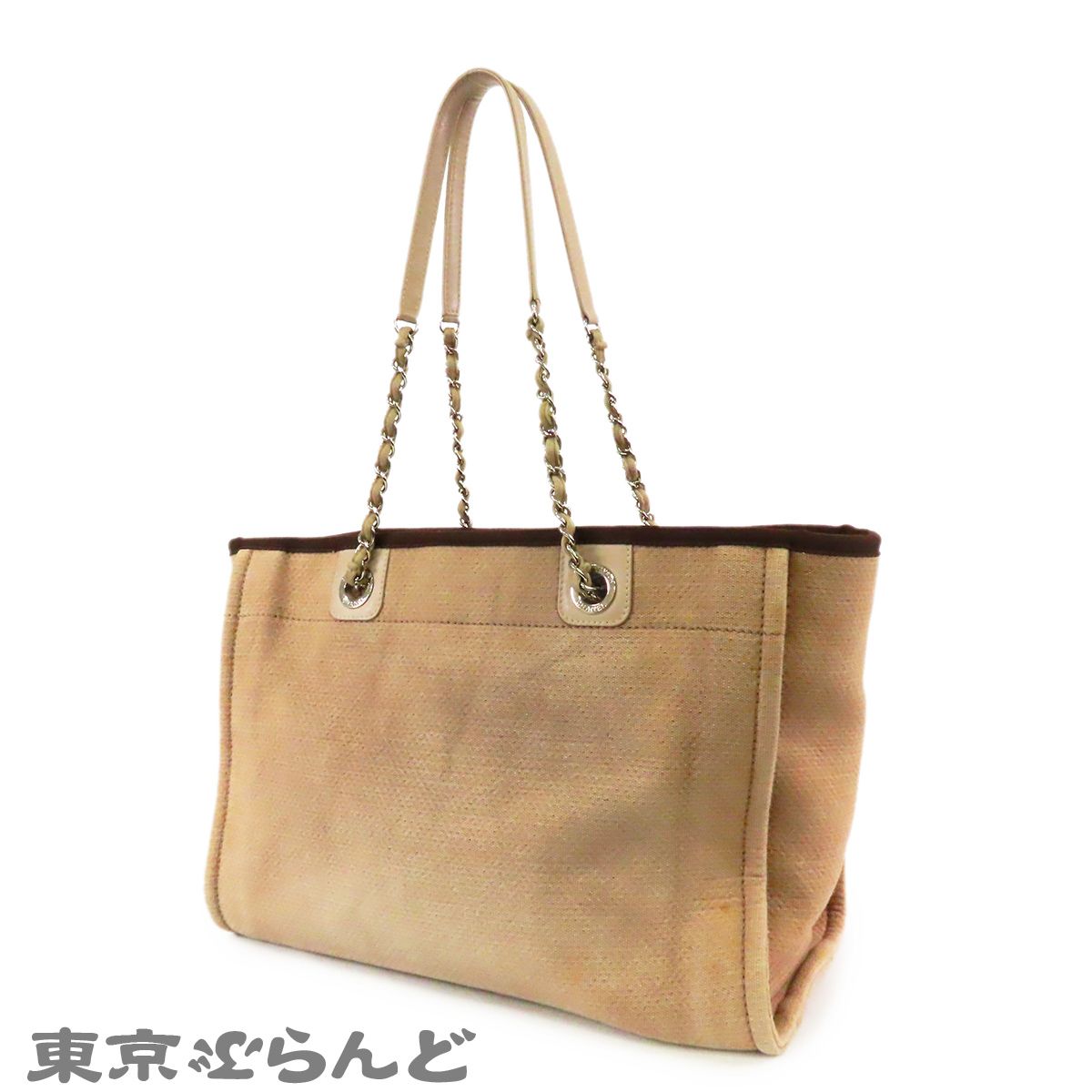 CHANEL ベージュ キャンバス 長財布ドーヴィル 【公式通販】