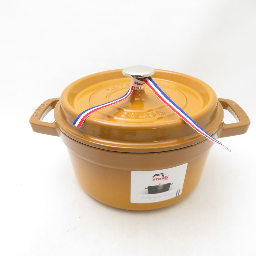 未使用 STAUB ストウブ ピコココットラウンド 両手鍋 鋳鉄 20cm 2.2L