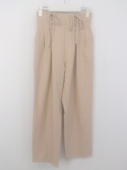 ◇ URBAN RESEARCH ROSSO ロッソ レースアップ スラックス パンツ サイズF ピンク レディース P 【1210200005531】