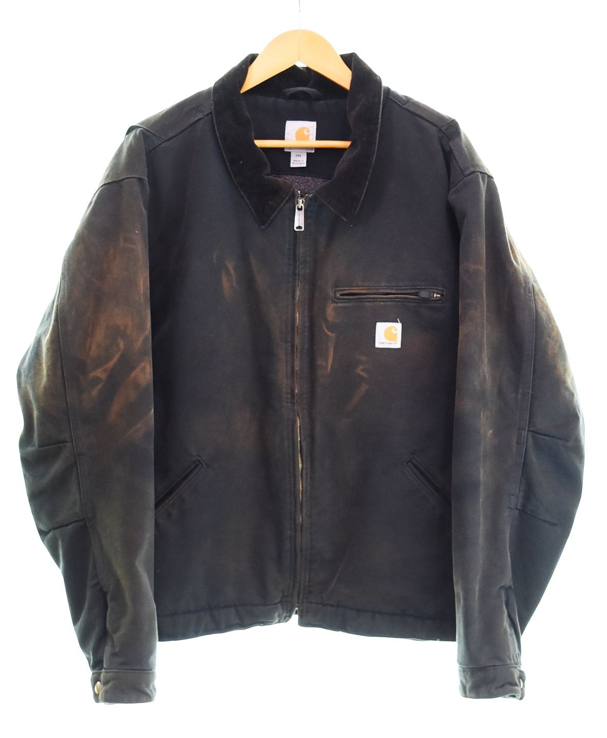 カーハート Carhartt Duck Detroit Jacket ダック デトロイト ジャケット ワーク ジャケット 19年製 103828 BLK 2XL ジャケット ブラック LLサイズ 103MT-4576