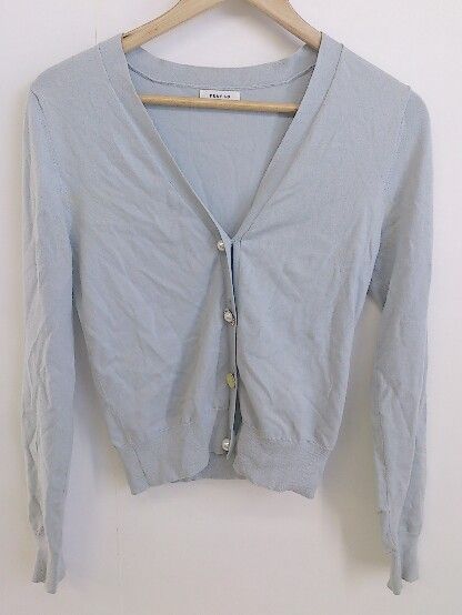 ◇ FRAY I.D フレイ アイディー 長袖 ニット カーディガン サイズF ブルー レディース P 【中古】 【1210200001540】