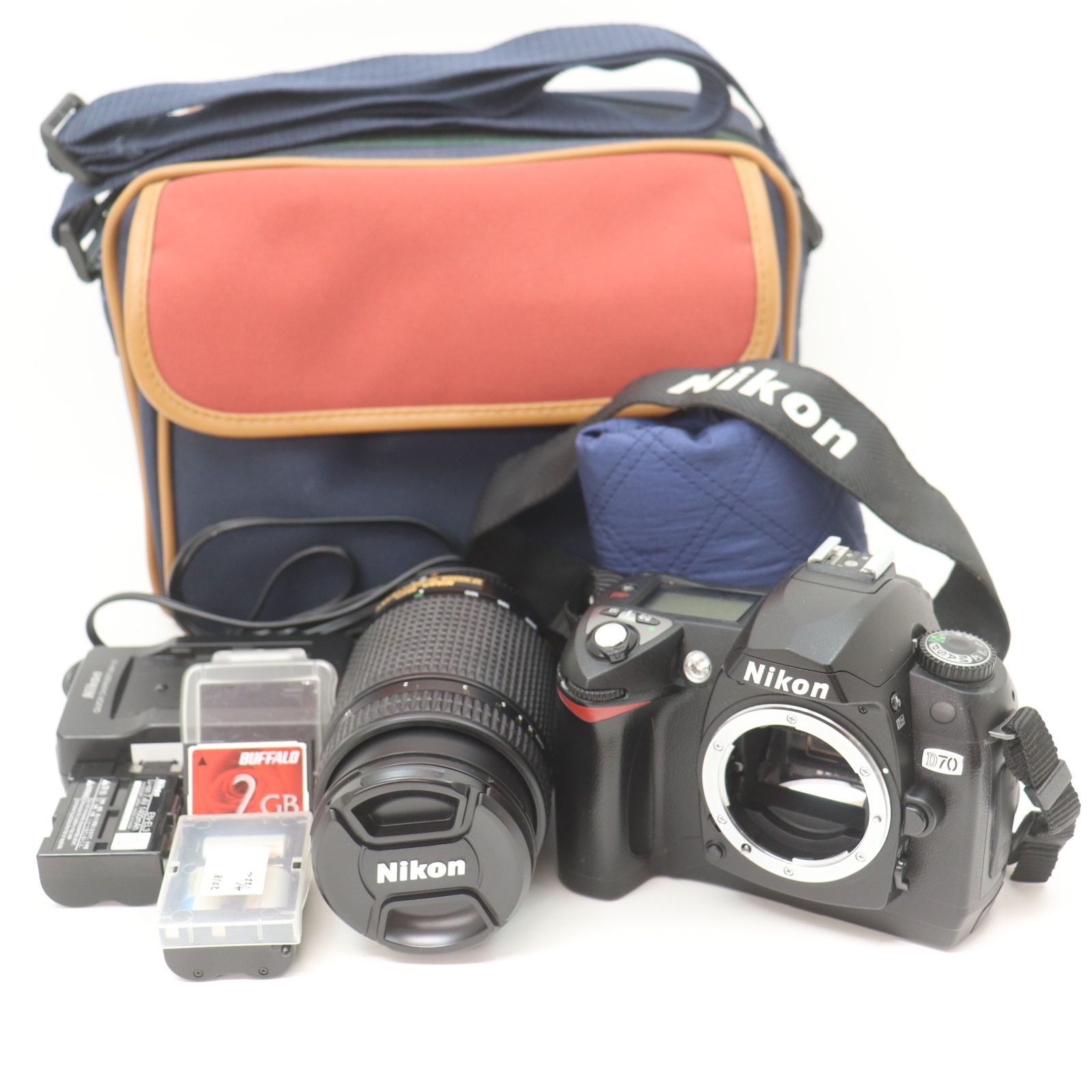 IT4TR3AB2PR4 NIKON ニコン D70 カメラ ED 70-300mm 替えレンズ付き 