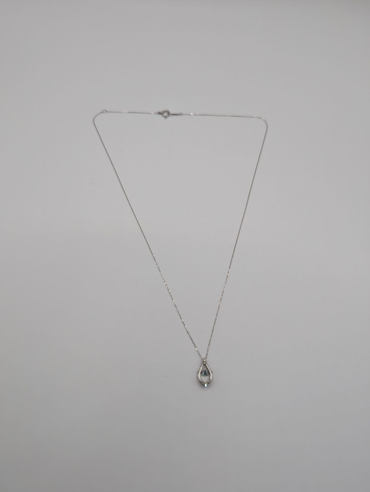 PT ブルーダイヤ ダンシングストーン ペンダントネックレス 0.05ct
