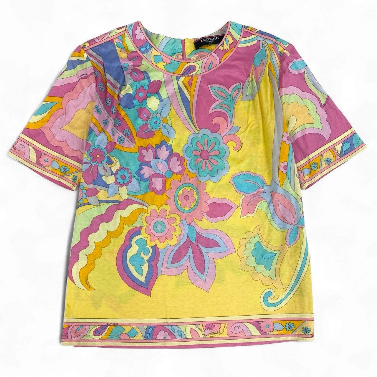 3k19 LEONARD FASHION レオナール 半袖Tシャツ クルーネック