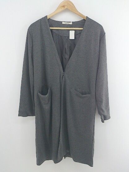 ◇ mili an deni ノーカラー 長袖 コート サイズM グレー系 レディース P 【中古】 【1210240008240】