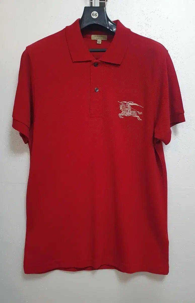 (新品) バーバリー レッド 半袖 ポロTシャツ M