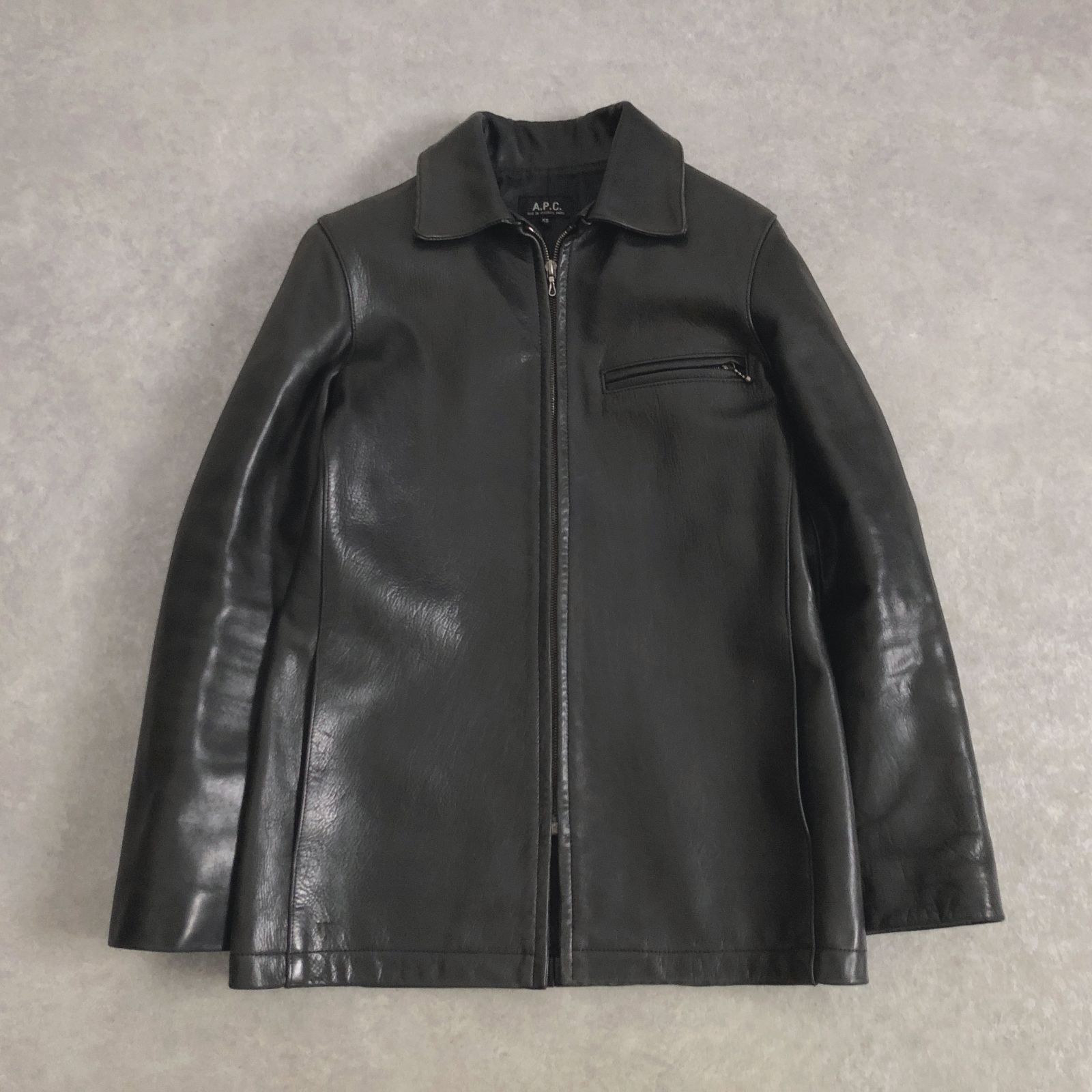 A.P.C. 上質ホースレザー 馬革 スポーツ ジャケット ブルゾン